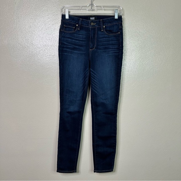 PAIGE Dark Wash Hoxton Ankle Skinny Jeans Size 25 - Picture 1 of 9